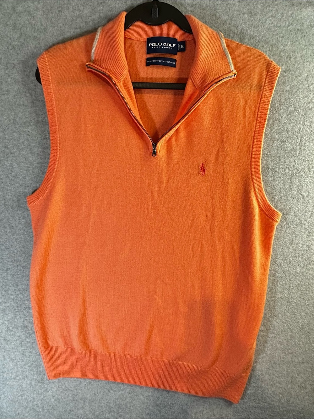 Polo by Ralph Lauren Orange Zip-Front Men's Sweater Vest